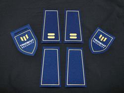 Badges and Epaulettes with embossed logo 