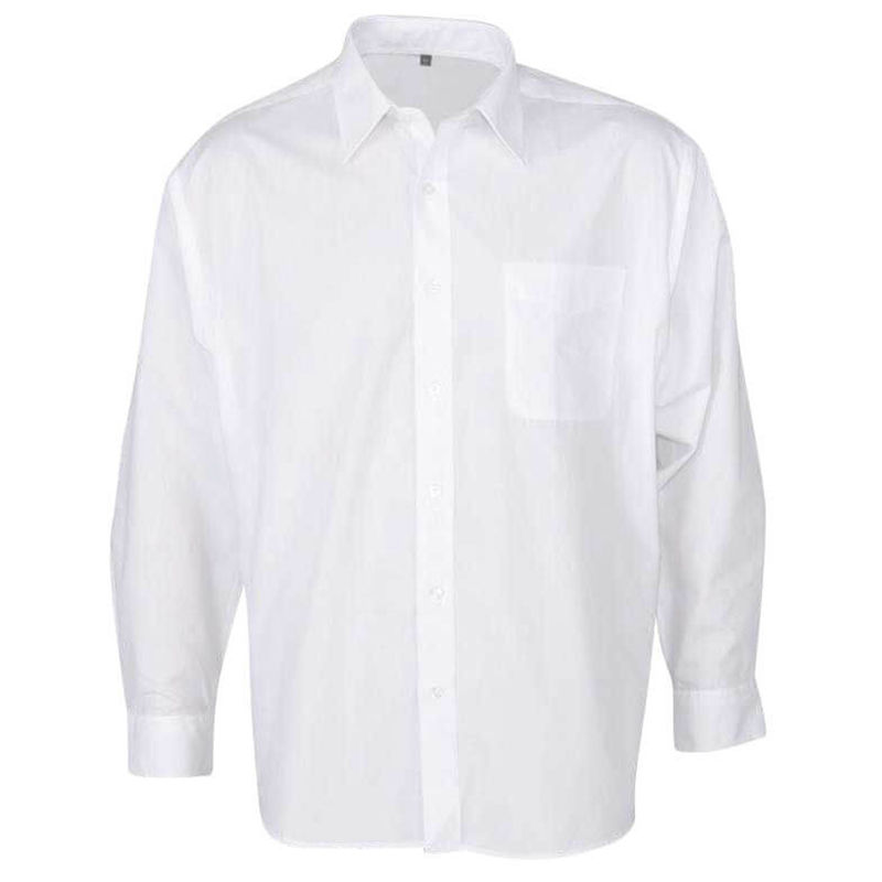Men+39s Business Long Sleeve Shirt White