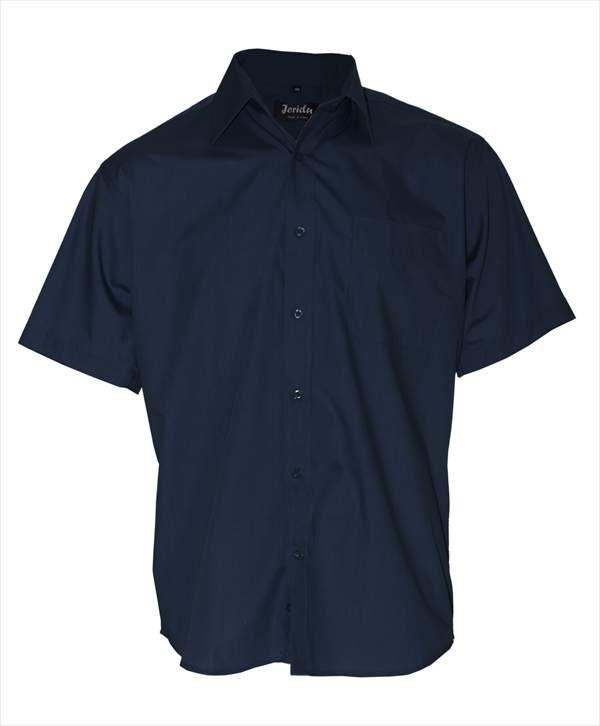 Men+39s Business Short Sleeve Shirt Navy