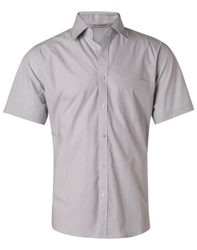 Men's Fine Stripe Short Sleeve Shirt | Murray Uniforms Australia