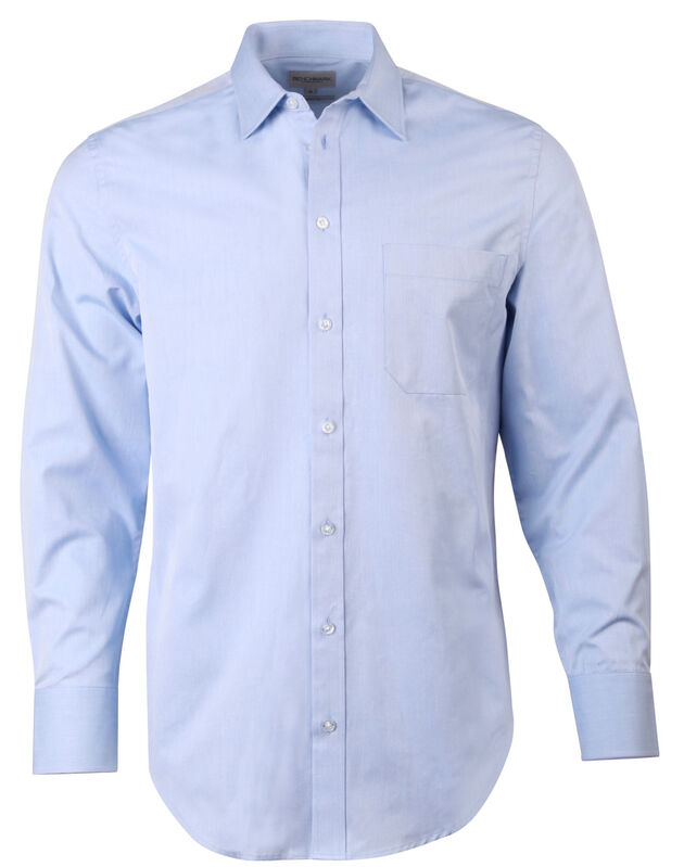 Men+39s Pinpoint Oxford Long Sleeve Shirt Blue
