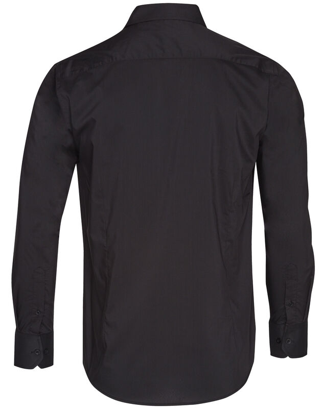 Men+39s Teflon Executive Long Sleeve Shirt Black