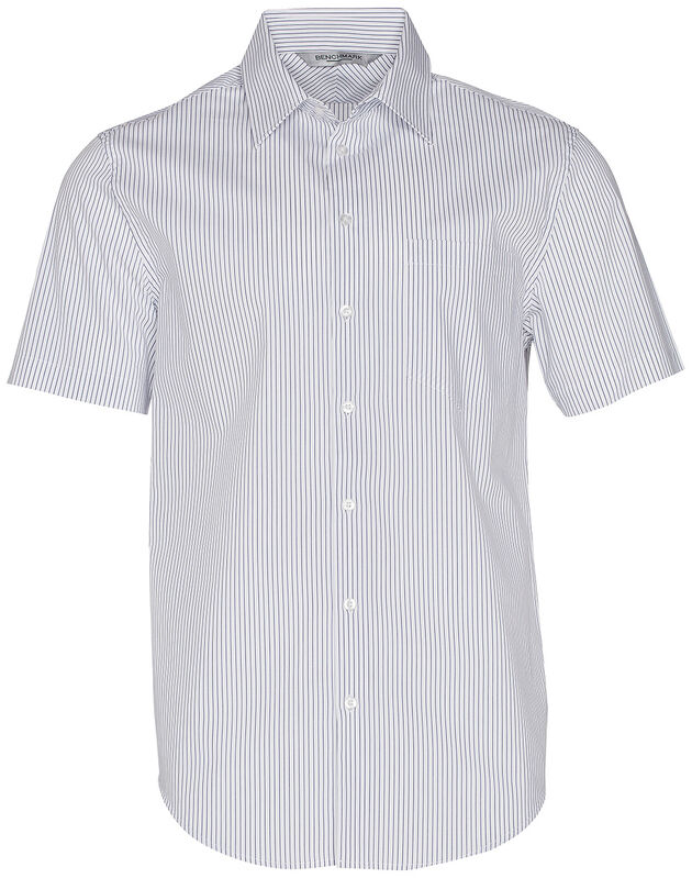 Men's Ticking Stripe Short Sleeve Shirt | Murray Uniforms Australia