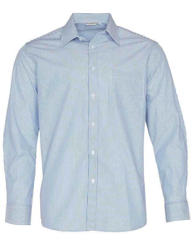 Men's Balance Stripe Long Sleeve Shirt | Murray Uniforms Australia