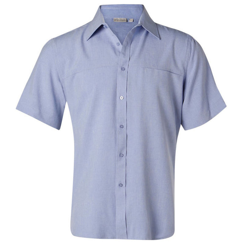 Menand39s CoolDry Short Sleeve Shirt Blue