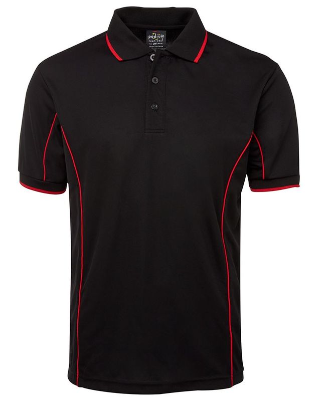 Piping Polo Black/Red