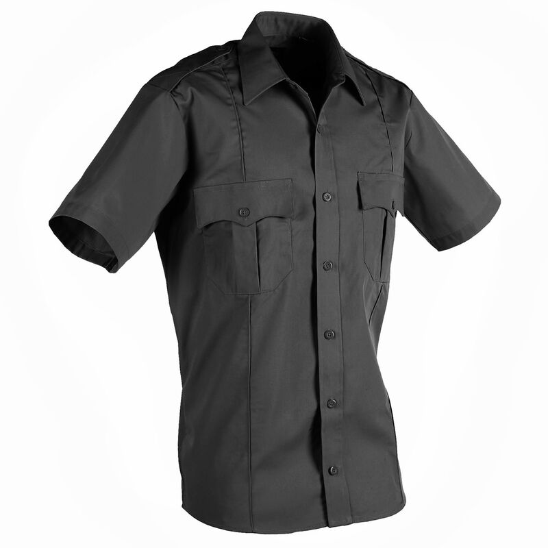 Poly Cotton Short Sleeve Premium Shirt Black