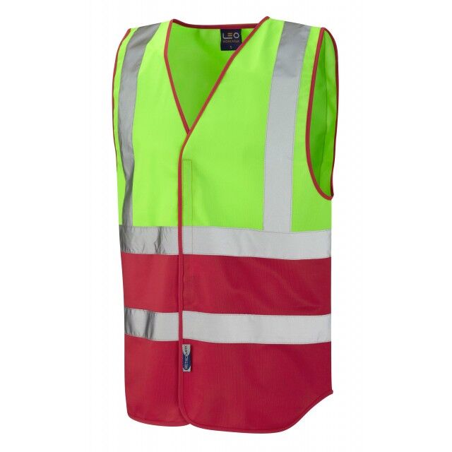 Superior Dual Coloured Reflective Vest Lime/Red