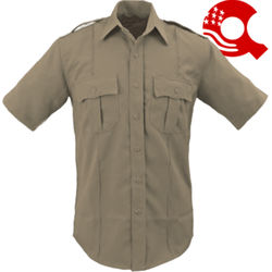 American Styling Epaulette Short Sleeve Shirt Tan