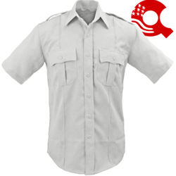 American Styling Epaulette Short Sleeve Shirt White