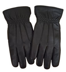 Black Leather Gloves with Kevlar