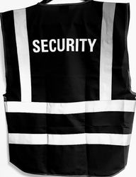 Coloured Hi Vis Security Vest Rear Black