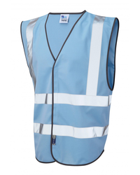 Coloured Hi Vis Vest Fire Warden Sky