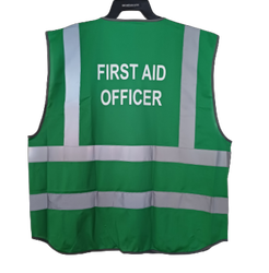 First Aid Officer Coloured Hi Vis Vest