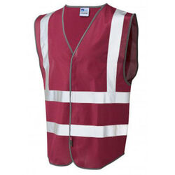 Coloured Hi Vis Vest First Officer Maroon