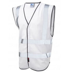 Coloured Hi Vis Vest First Officer White