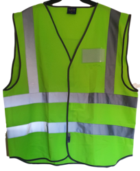 Coloured Hi Vis Vest with ID Pocket Front