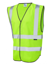 Coloured Hi Vis Vest with ID Pocket Front Lime