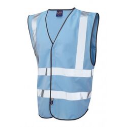 Coloured Hi Vis Vest with ID Pocket Front Sky