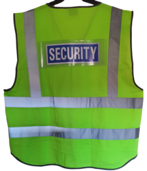 Coloured Hi Vis Vest with ID Pocket Rear Lime