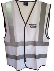 Coloured Hi Vis Vest with title added to LH Chest 