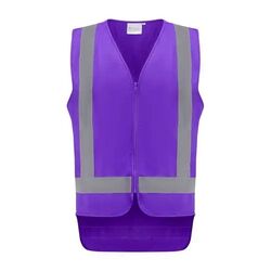 Coloured Safety Vest with Zip