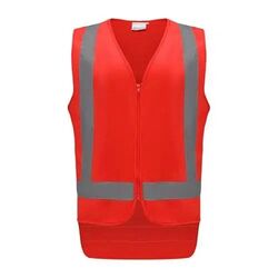 Coloured Safety Vest with Zip