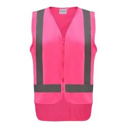 Coloured Safety Vest with Zip