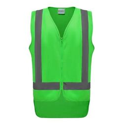 Coloured Safety Vest with Zip