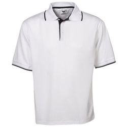 Cooldry Micro Mesh Polo White/Navy/Silver