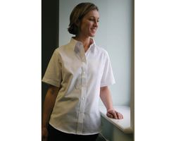 Dickies Ladies Short Sleeve Oxford Shirt White