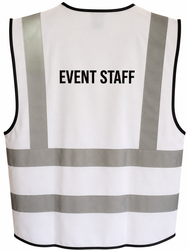 EVENT STAFF Vest Rear White