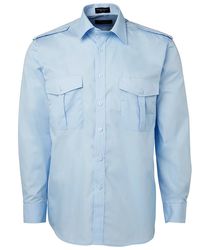 Epaulette Shirt LS Blue