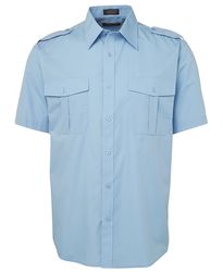 Epaulette Shirt SS Blue
