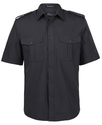 Epaulette Shirt SS Charcoal