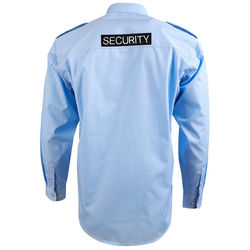 Epaulettes Superior Shirt Blue Long Sleeve with Security to Front and Rear
