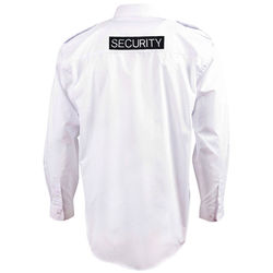 Epaulettes Superior Shirt White Long Sleeve with Security to Front and Rear
