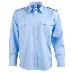 Epaulettes Superior Shirt   Long Sleeve Blue