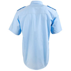 Epaulettes Superior Shirt   Short Sleeves Blue