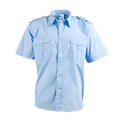 Epaulettes Superior Shirt   Short Sleeves Blue