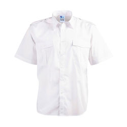Epaulettes Superior Shirt   Short Sleeves White