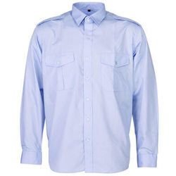 Epaulettes Versatile Shirt   Long Sleeves Blue