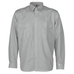 Epaulettes Versatile Shirt   Long Sleeves Grey