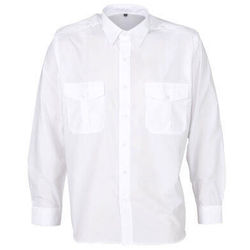 Epaulettes Versatile Shirt   Long Sleeves White