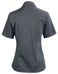 Executive Ladies Short Sleeve Shirt Charcoal