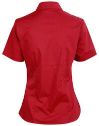 Executive Ladies Short Sleeve Shirt Cherry Red