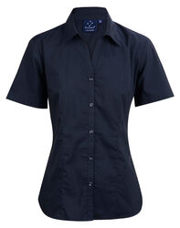 Executive Ladies Short Sleeve Shirt Navy