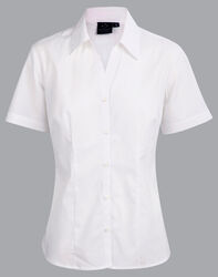 Executive Ladies Short Sleeve Shirt White