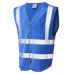 First Aid Large Cross Coloured Vest Blue
