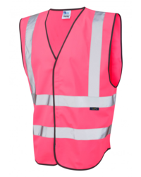 First Aid Large Cross Coloured Vest Pink